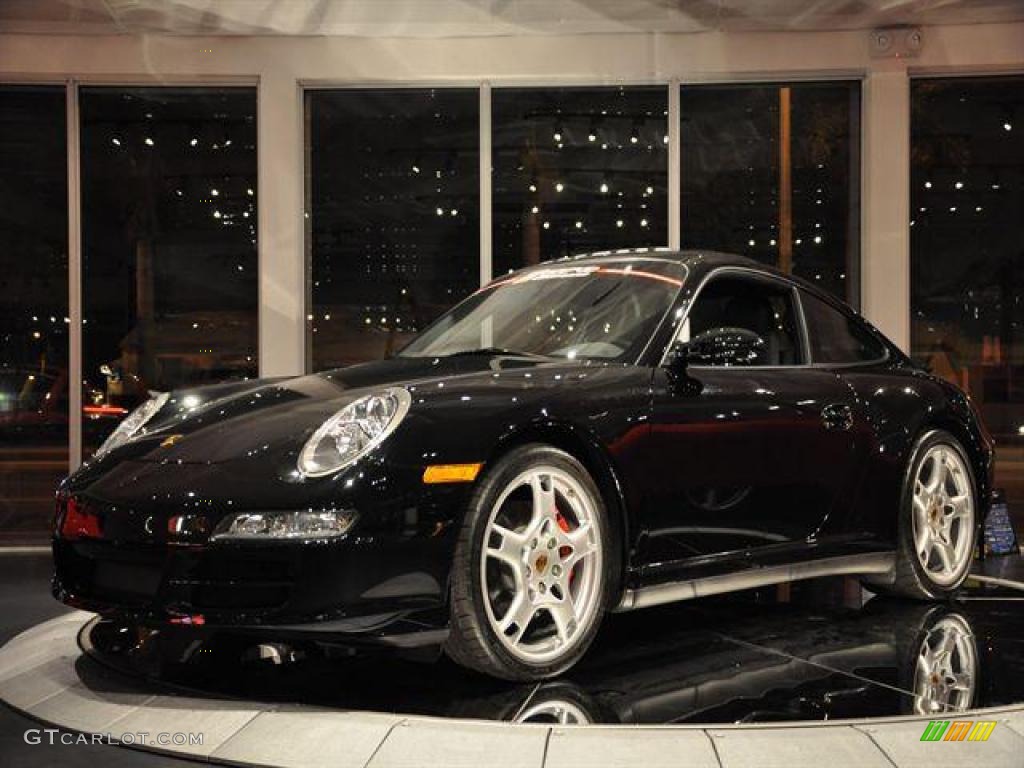 2008 911 Carrera 4S Coupe - Basalt Black Metallic / Black photo #1