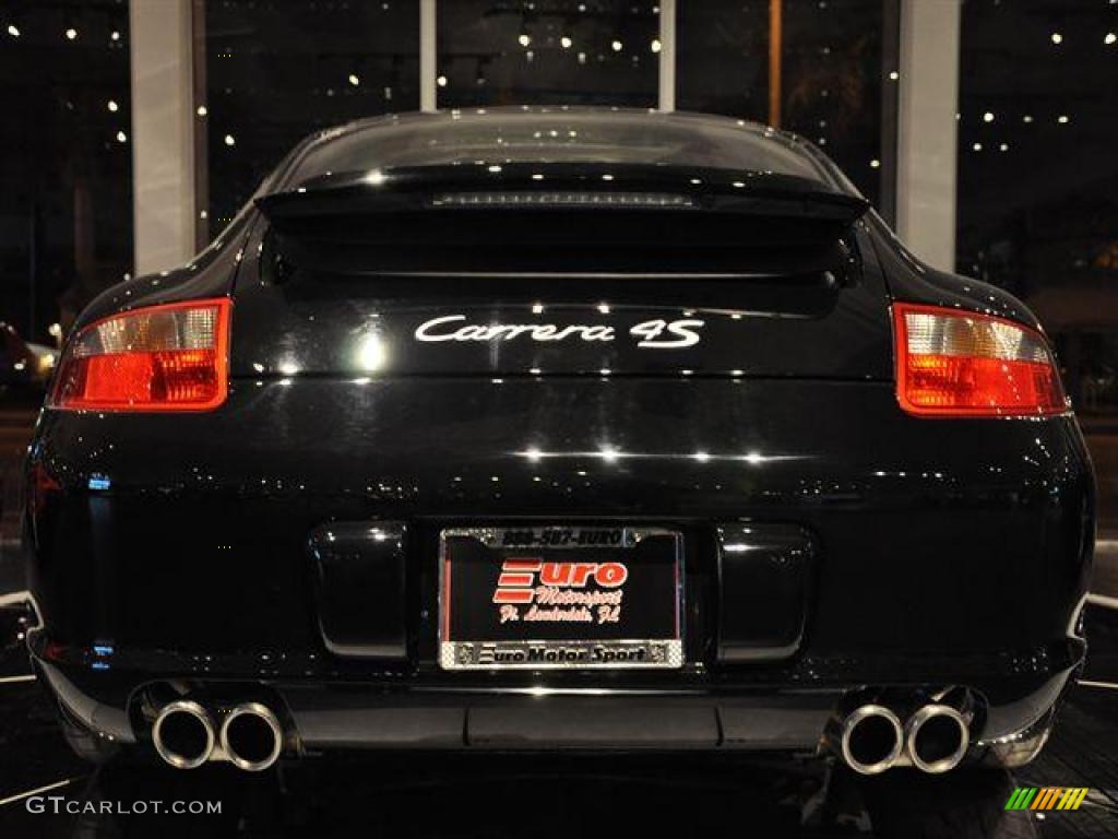 2008 911 Carrera 4S Coupe - Basalt Black Metallic / Black photo #5