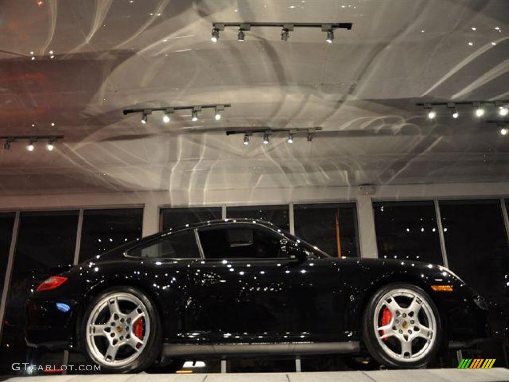 2008 911 Carrera 4S Coupe - Basalt Black Metallic / Black photo #7