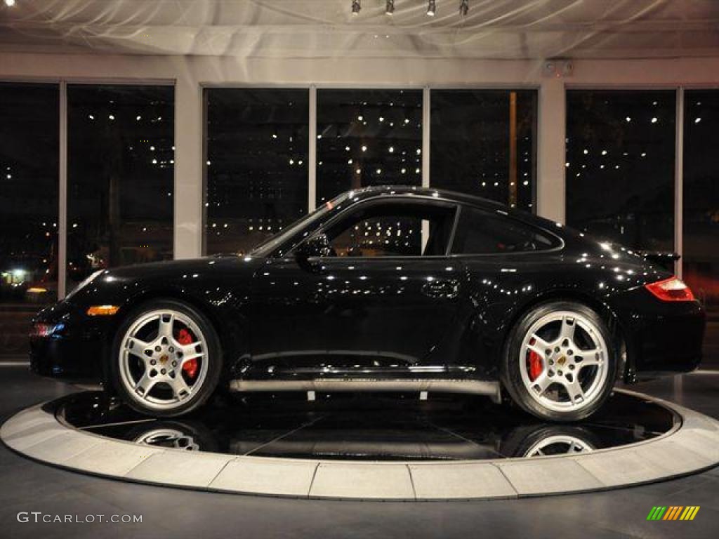 2008 911 Carrera 4S Coupe - Basalt Black Metallic / Black photo #11