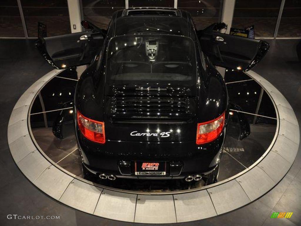 2008 911 Carrera 4S Coupe - Basalt Black Metallic / Black photo #13