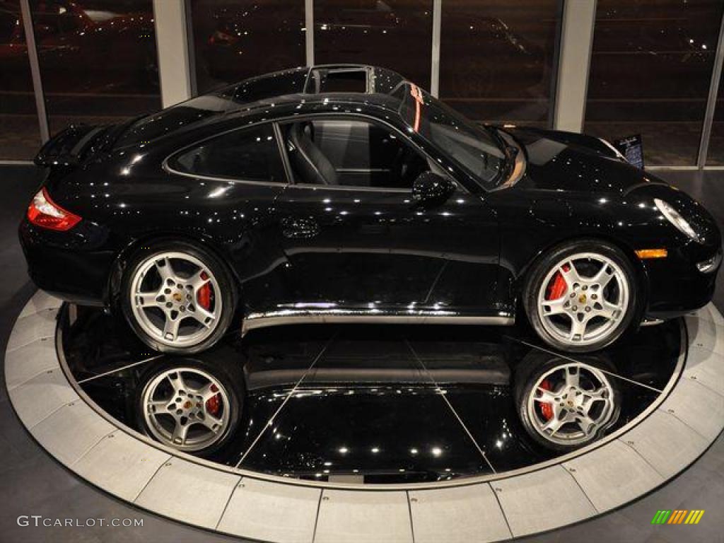 2008 911 Carrera 4S Coupe - Basalt Black Metallic / Black photo #18