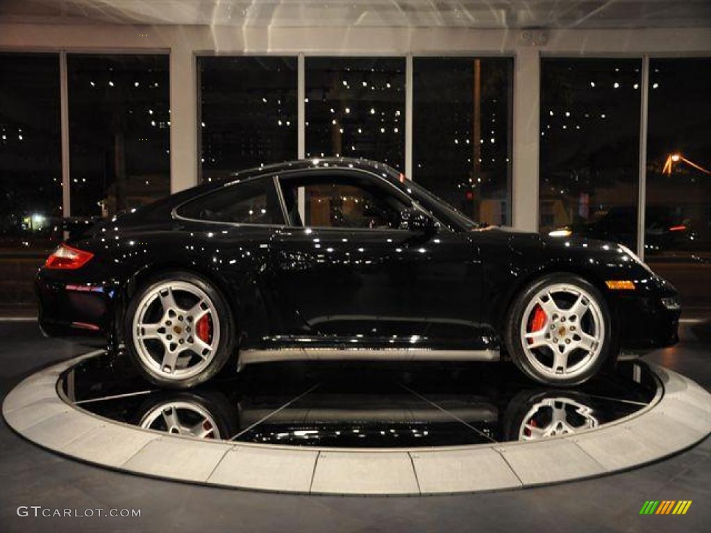 2008 911 Carrera 4S Coupe - Basalt Black Metallic / Black photo #19