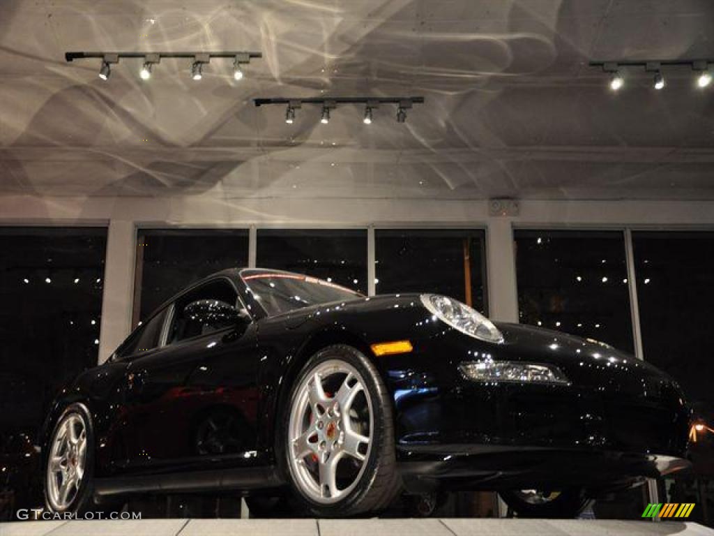 2008 911 Carrera 4S Coupe - Basalt Black Metallic / Black photo #21