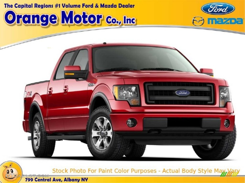 2014 F150 STX SuperCab 4x4 - Race Red / Steel Grey photo #1