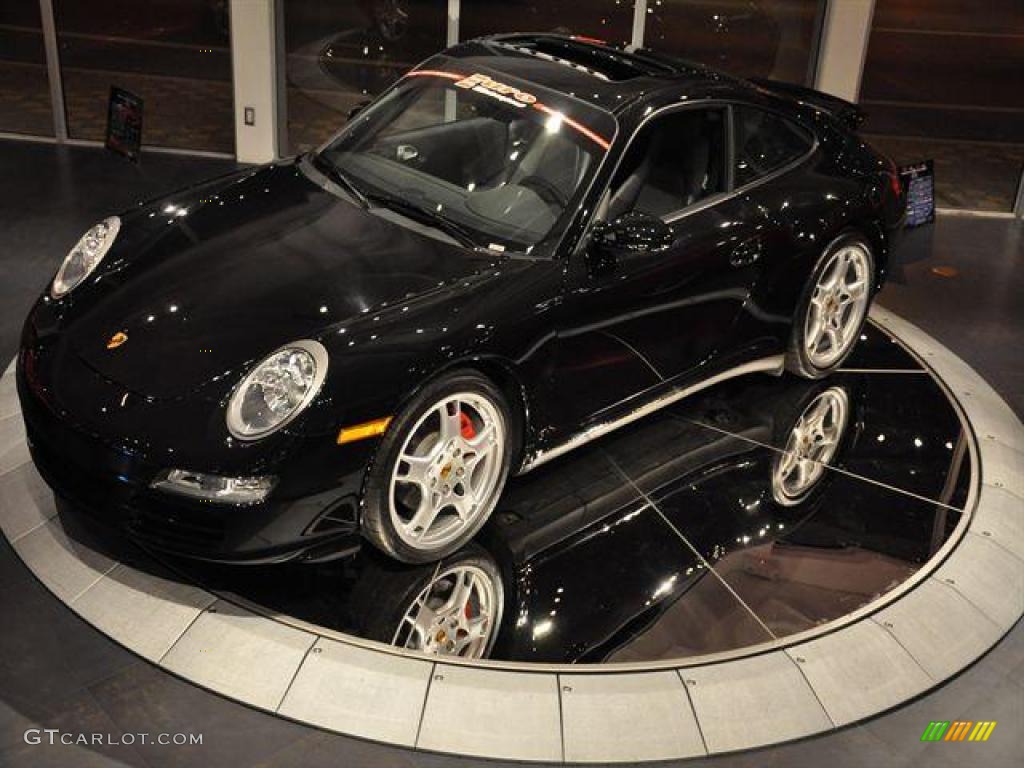 2008 911 Carrera 4S Coupe - Basalt Black Metallic / Black photo #25