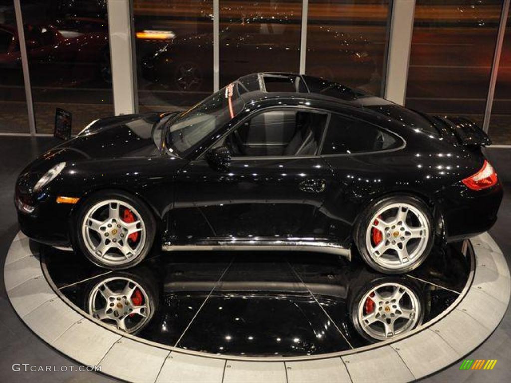 2008 911 Carrera 4S Coupe - Basalt Black Metallic / Black photo #29