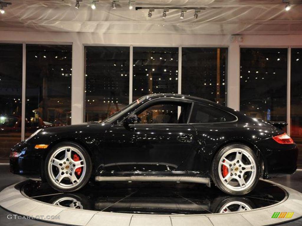 2008 911 Carrera 4S Coupe - Basalt Black Metallic / Black photo #30