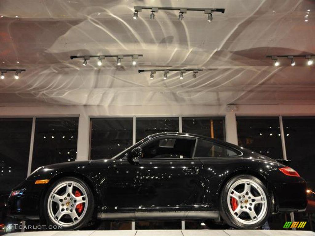 2008 911 Carrera 4S Coupe - Basalt Black Metallic / Black photo #31