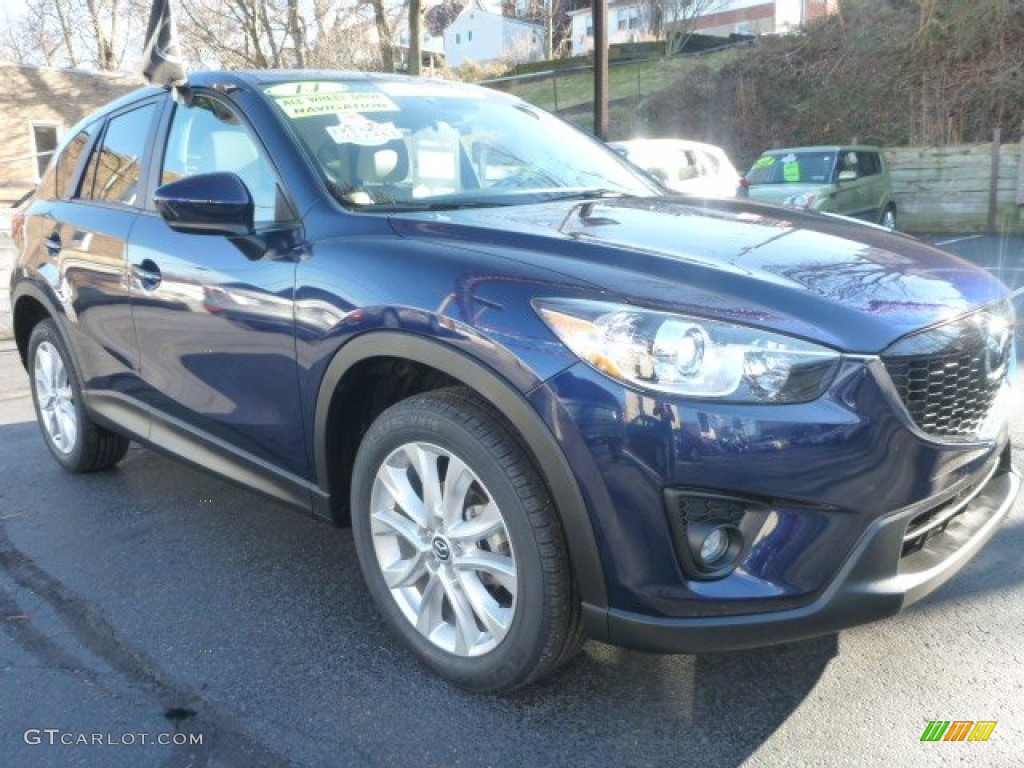 2014 CX-5 Grand Touring AWD - Stormy Blue Mica / Sand photo #3