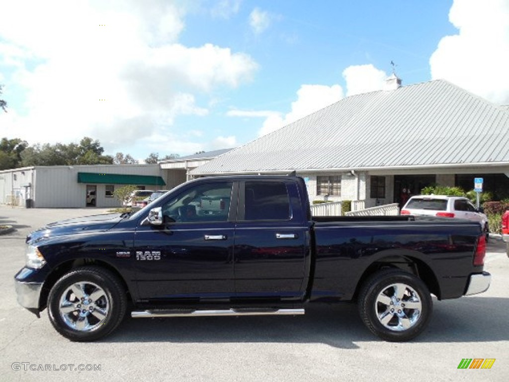 2013 1500 Big Horn Quad Cab - True Blue Pearl / Black/Diesel Gray photo #2