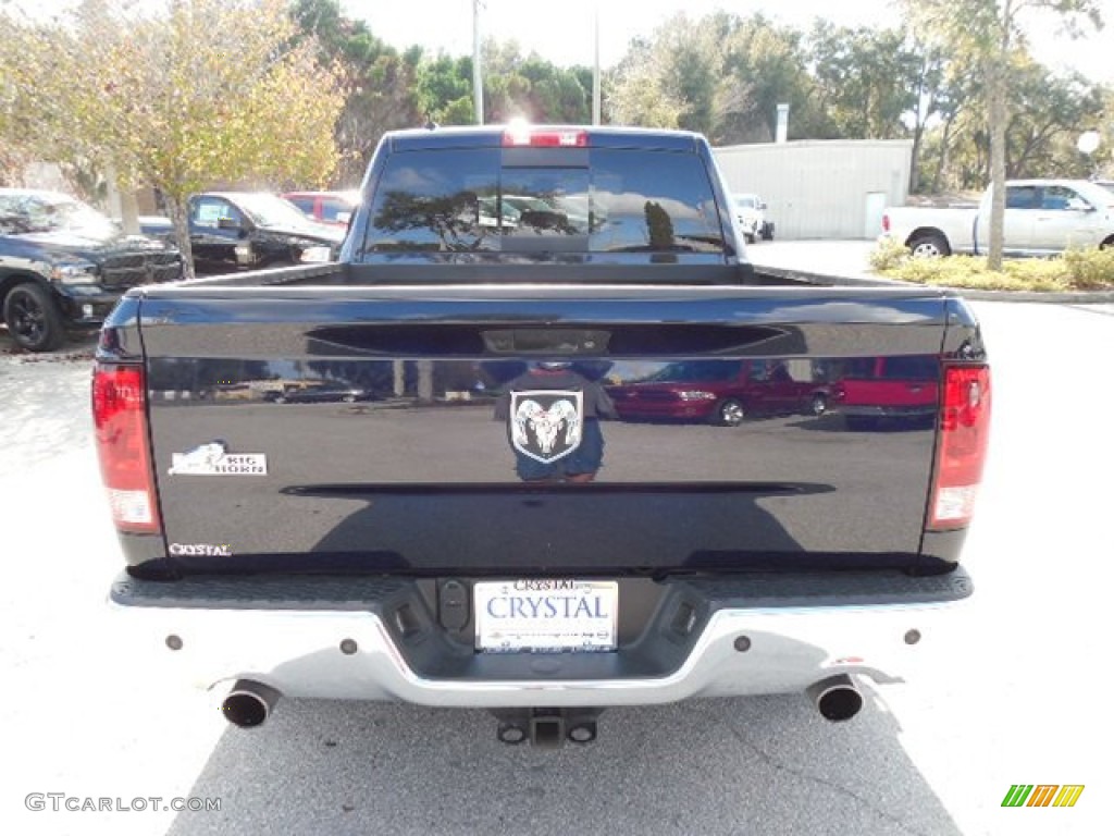 2013 1500 Big Horn Quad Cab - True Blue Pearl / Black/Diesel Gray photo #7