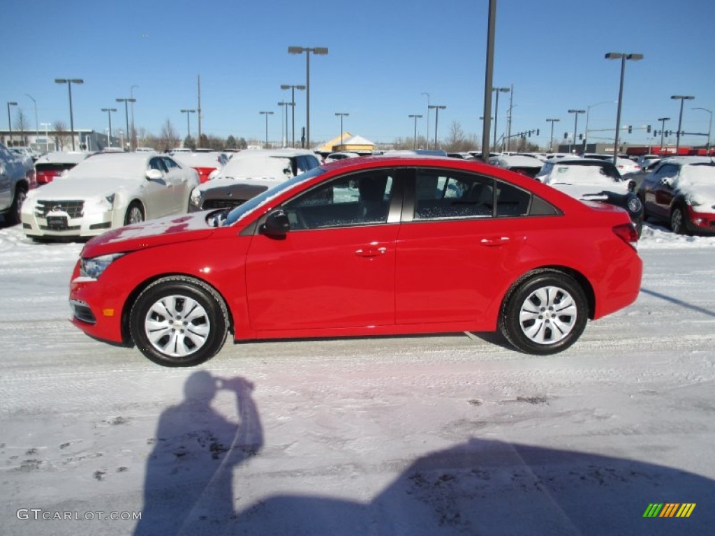 2015 Cruze LS - Red Hot / Jet Black/Medium Titanium photo #3