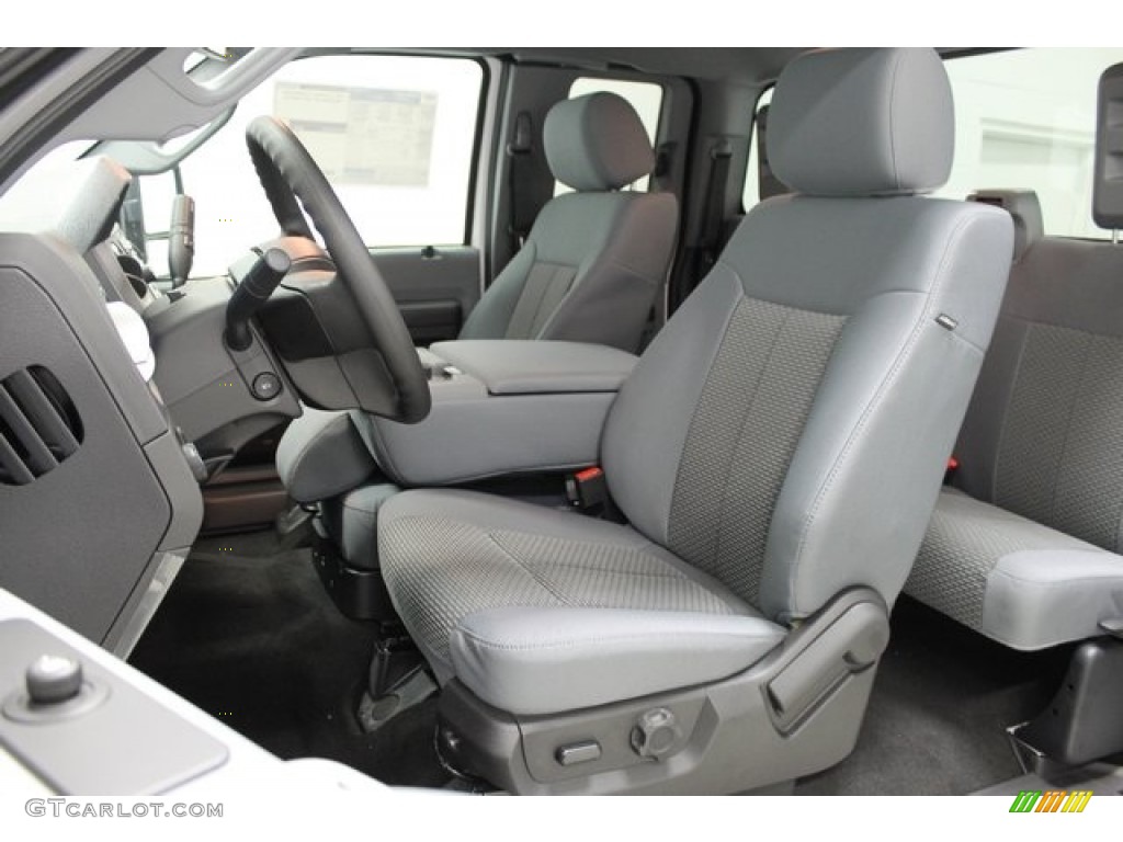 Steel Interior 2015 Ford F350 Super Duty XLT Super Cab 4x4 Photo #100325838