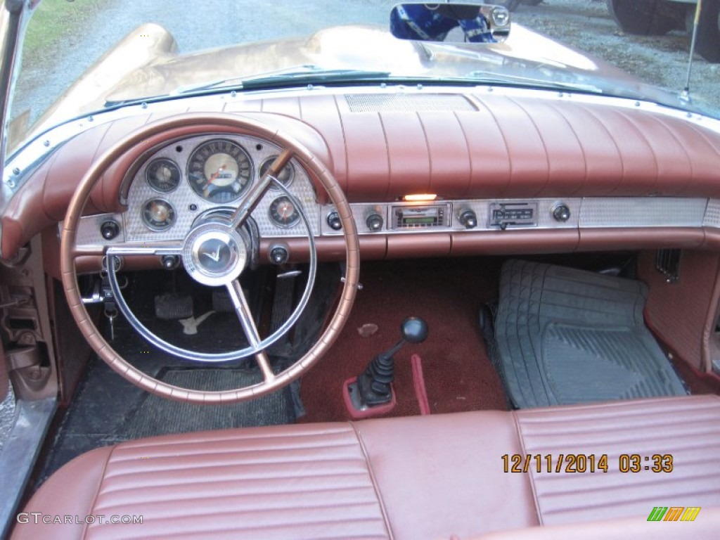 1957 Ford Thunderbird Convertible Bronze Dashboard Photo #100327790