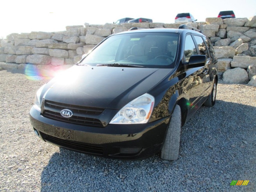 2006 Sedona LX - Midnight Black / Gray photo #2