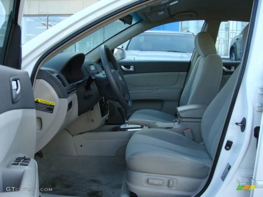 2008 Sonata GLS - Powder White Pearl / Beige photo #7