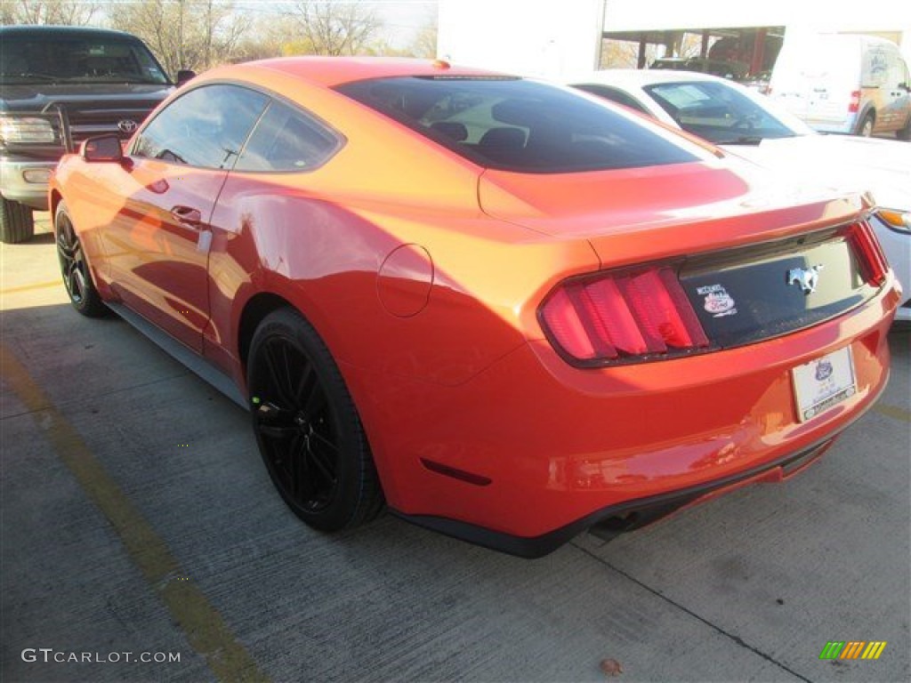 2015 Mustang EcoBoost Premium Coupe - Competition Orange / Ebony photo #6