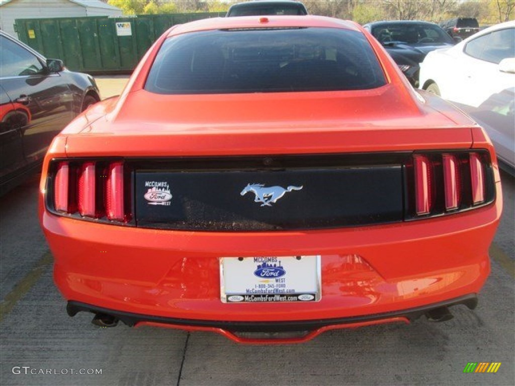 2015 Mustang EcoBoost Premium Coupe - Competition Orange / Ebony photo #7