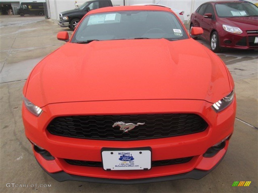 2015 Mustang EcoBoost Coupe - Competition Orange / Ebony photo #4