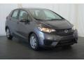 Modern Steel Metallic 2015 Honda Fit LX Exterior