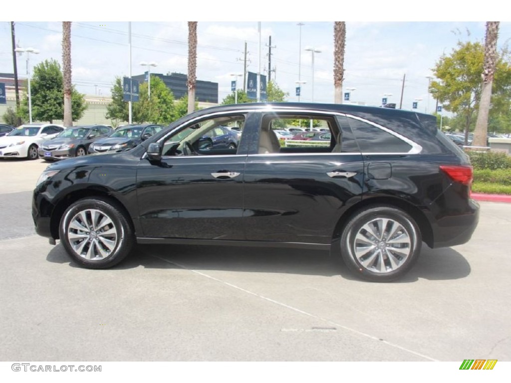 2015 MDX SH-AWD Technology - Crystal Black Pearl / Parchment photo #4