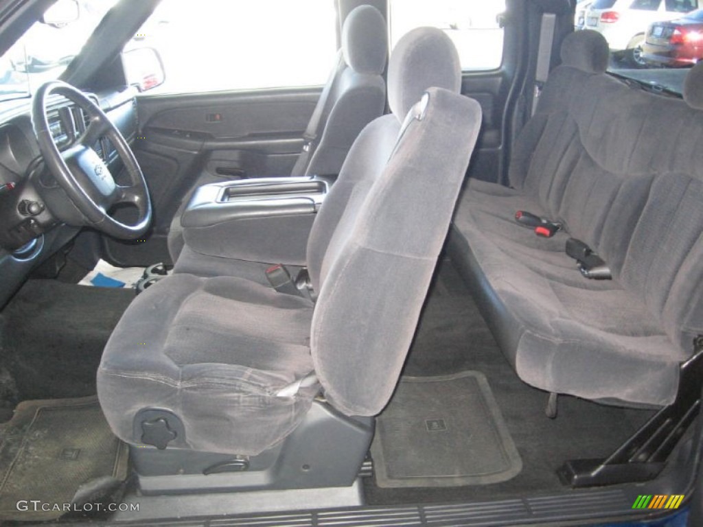 Graphite Gray Interior 2002 Chevrolet Silverado 1500 LS Extended Cab Photo #100343363