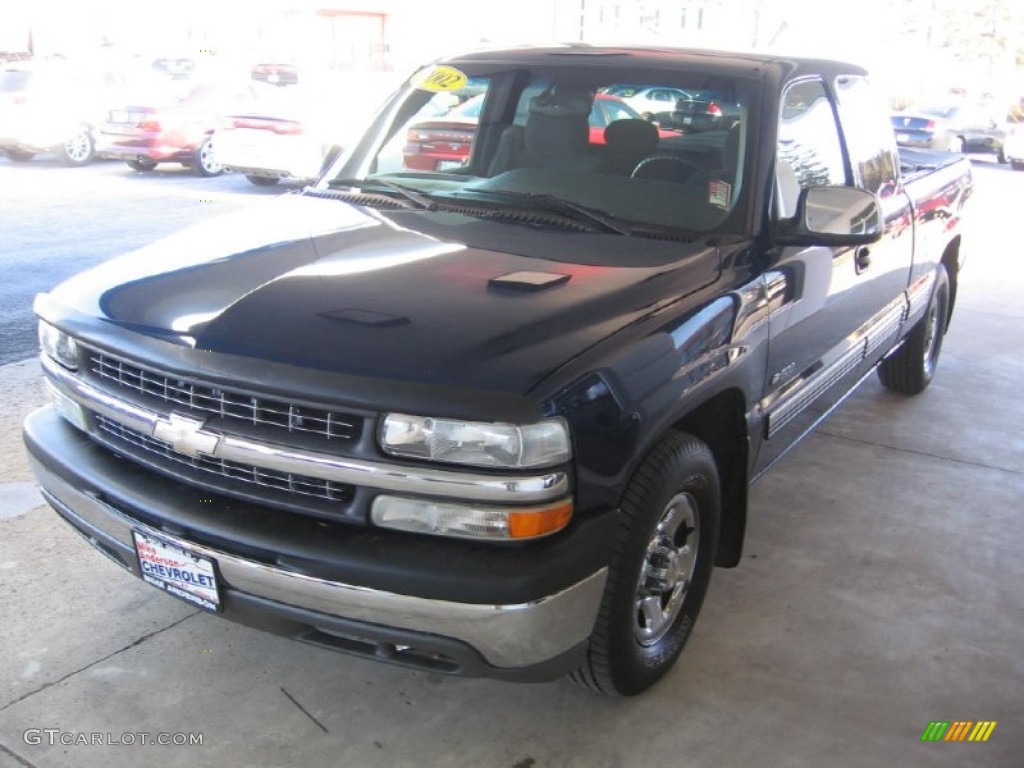 2002 Silverado 1500 LS Extended Cab - Indigo Blue Metallic / Graphite Gray photo #22