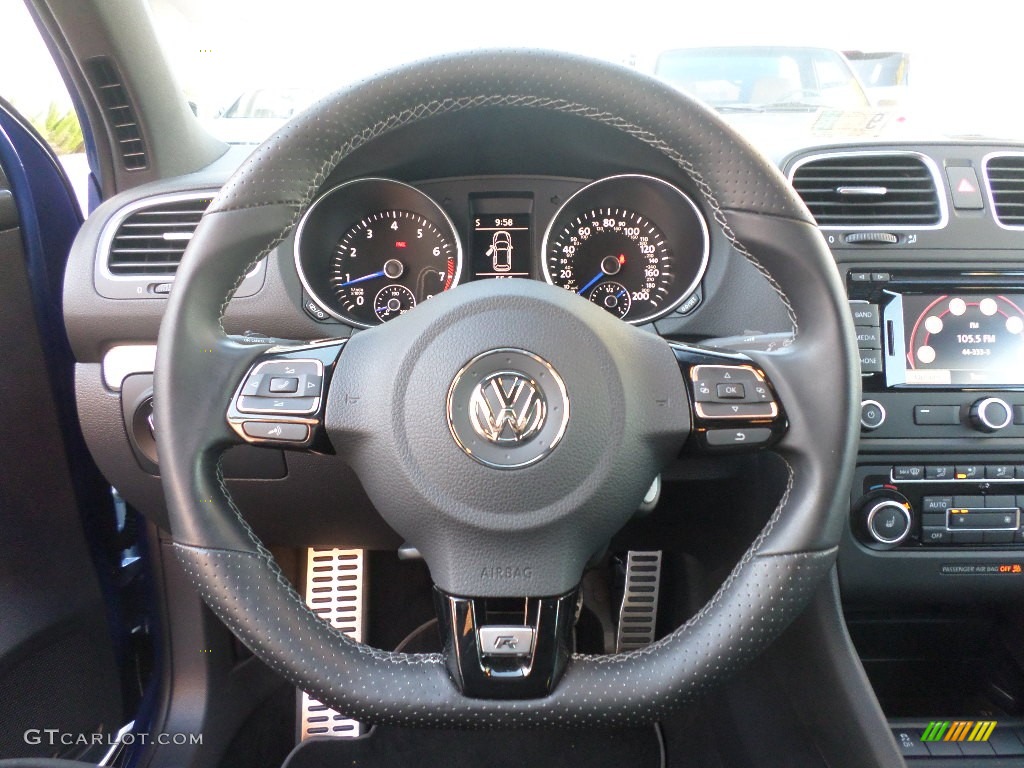 2013 Golf R 2 Door 4Motion - Rising Blue Metallic / Titan Black photo #10