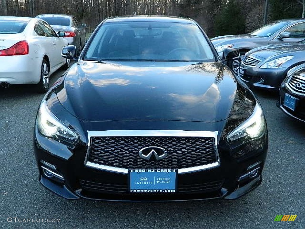 2014 Q 50 3.7 AWD Premium - Black Obsidian / Graphite photo #1