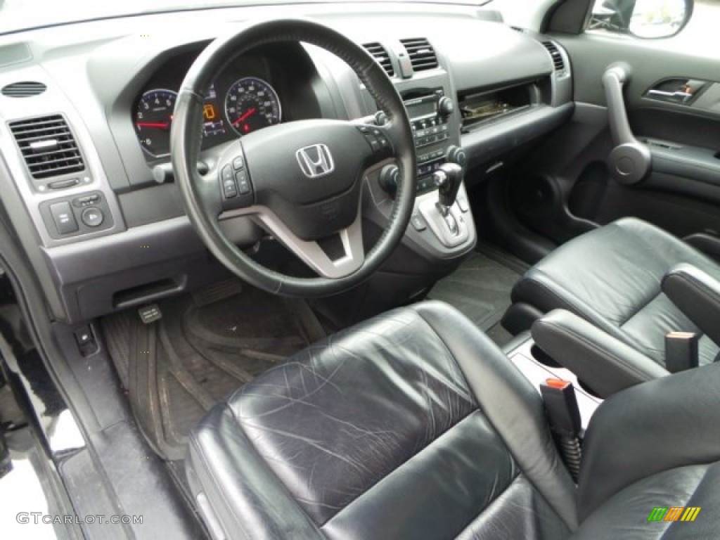 Black Interior 2009 Honda CR-V EX-L Photo #100353595