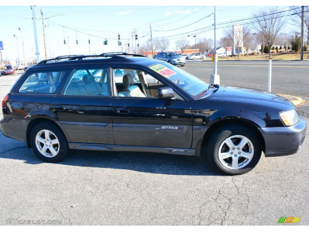 2004 Outback 3.0 L.L.Bean Edition Wagon - Black Granite Pearl / Beige photo #4