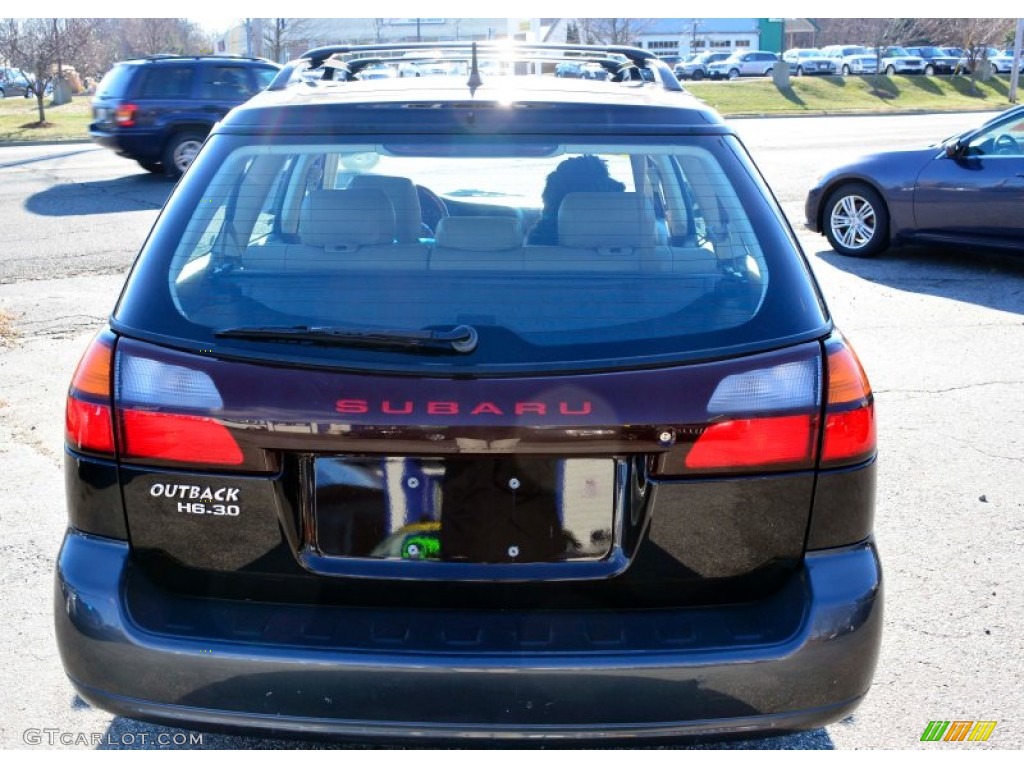 2004 Outback 3.0 L.L.Bean Edition Wagon - Black Granite Pearl / Beige photo #7
