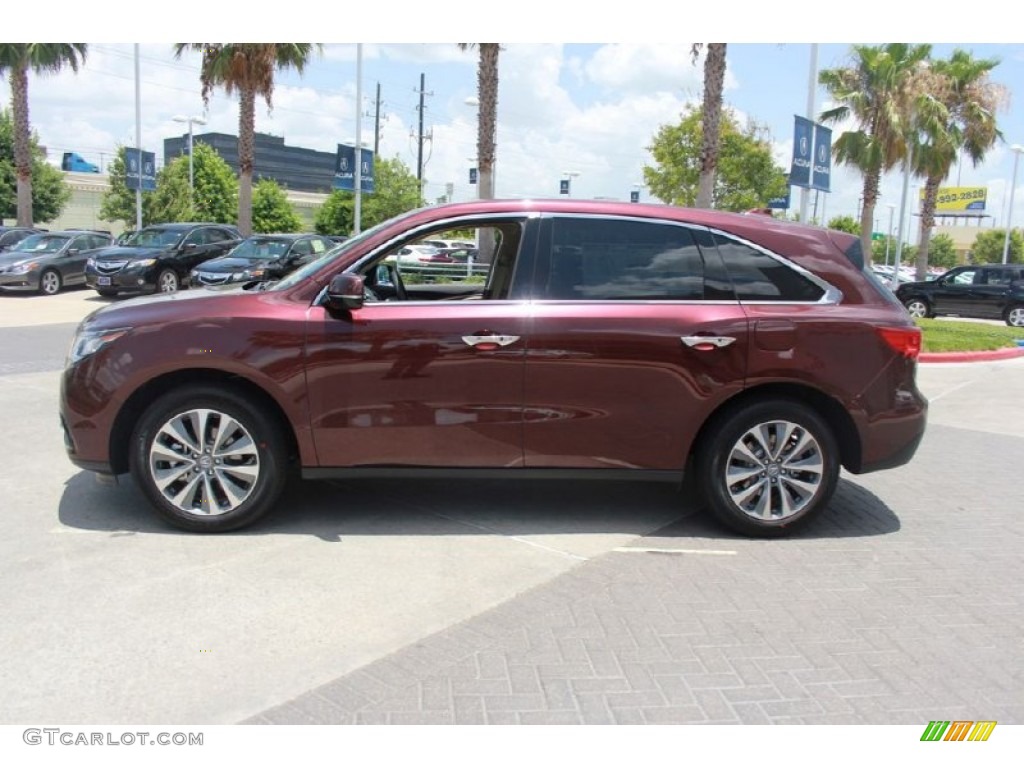 Dark Cherry Pearl 2015 Acura MDX Technology Exterior Photo #100356953