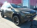 2015 ECO Green Pearl Jeep Cherokee Trailhawk 4x4  photo #8