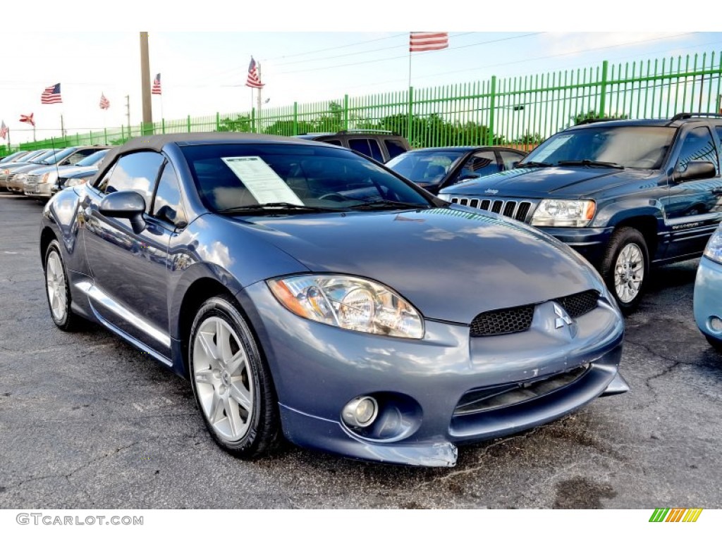 2007 Eclipse Spyder GT - Still Blue Pearl / Medium Gray photo #10