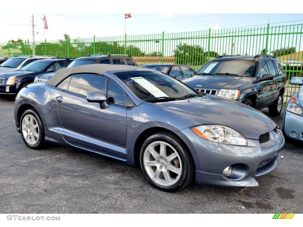 2007 Eclipse Spyder GT - Still Blue Pearl / Medium Gray photo #11