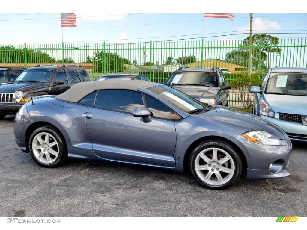 2007 Eclipse Spyder GT - Still Blue Pearl / Medium Gray photo #12