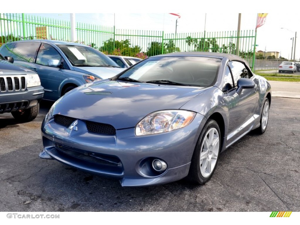 2007 Eclipse Spyder GT - Still Blue Pearl / Medium Gray photo #19