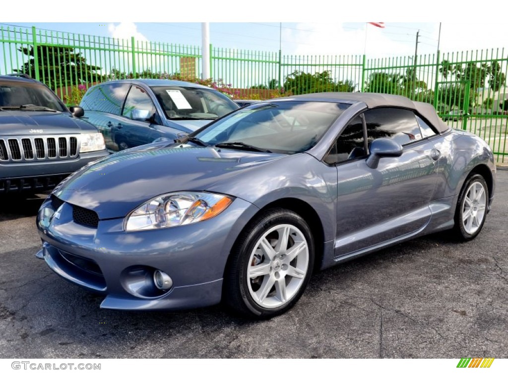 2007 Eclipse Spyder GT - Still Blue Pearl / Medium Gray photo #20