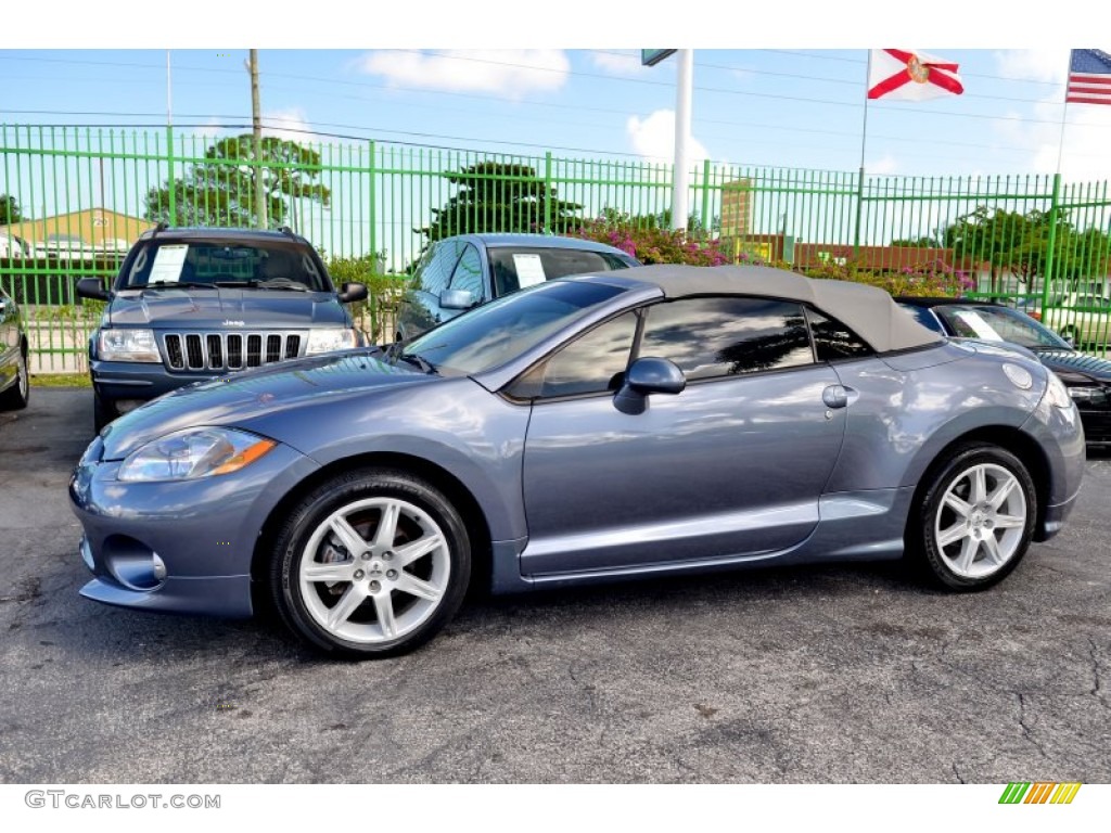 2007 Eclipse Spyder GT - Still Blue Pearl / Medium Gray photo #21