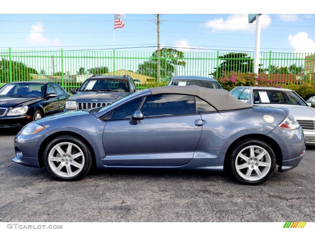 2007 Eclipse Spyder GT - Still Blue Pearl / Medium Gray photo #22