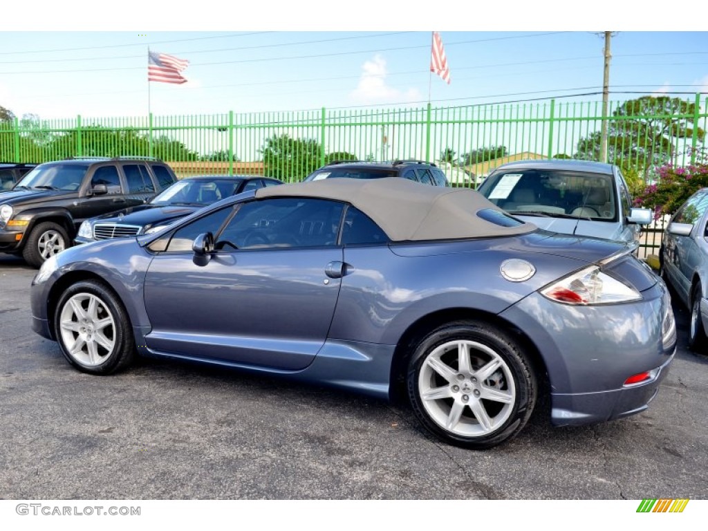 2007 Eclipse Spyder GT - Still Blue Pearl / Medium Gray photo #23
