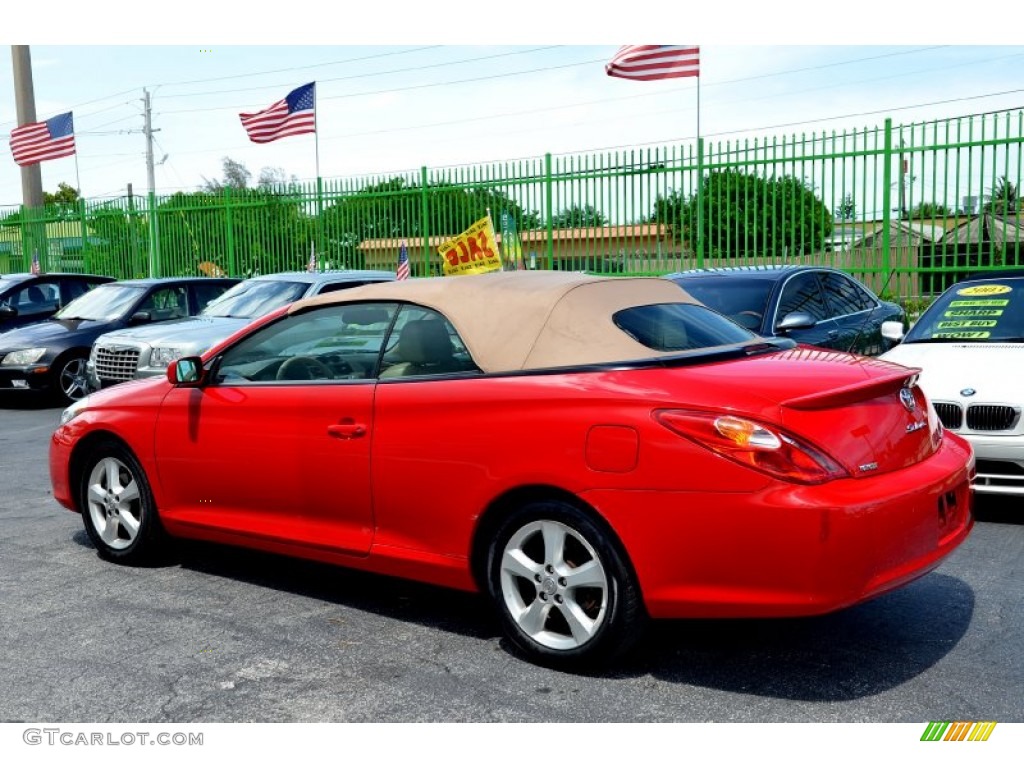 2005 Solara SLE V6 Convertible - Absolutely Red / Ivory photo #14