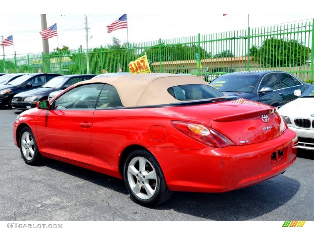 2005 Solara SLE V6 Convertible - Absolutely Red / Ivory photo #15