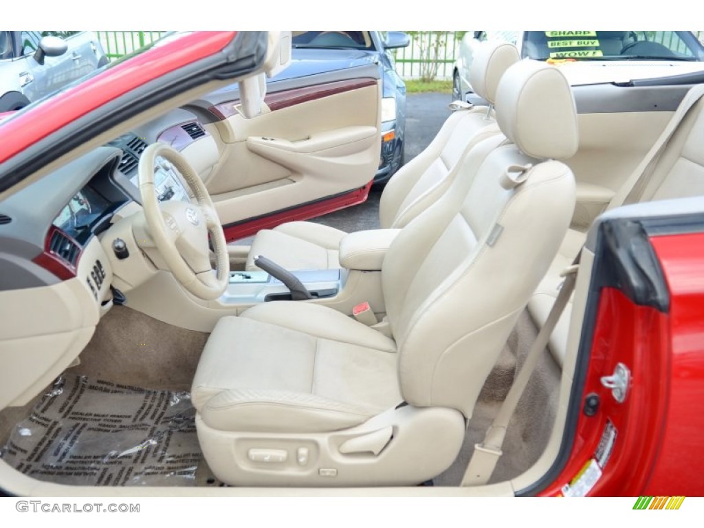 2005 Solara SLE V6 Convertible - Absolutely Red / Ivory photo #20