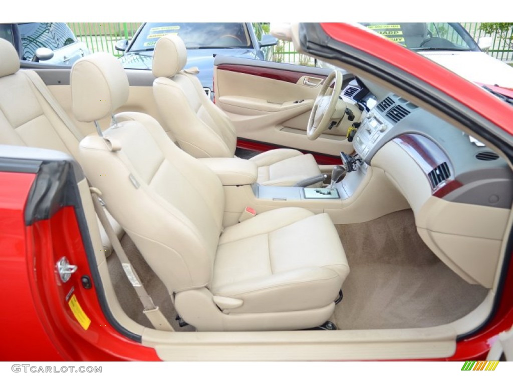 2005 Solara SLE V6 Convertible - Absolutely Red / Ivory photo #34