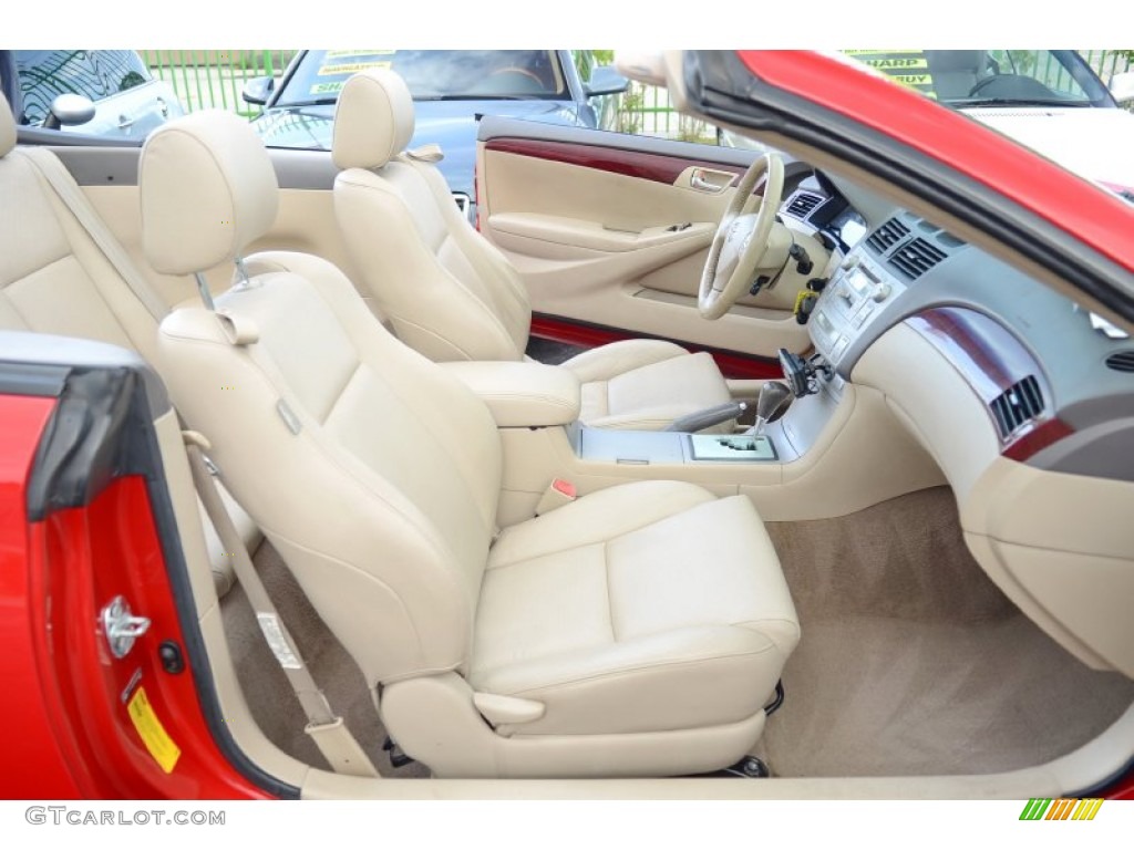 2005 Solara SLE V6 Convertible - Absolutely Red / Ivory photo #35