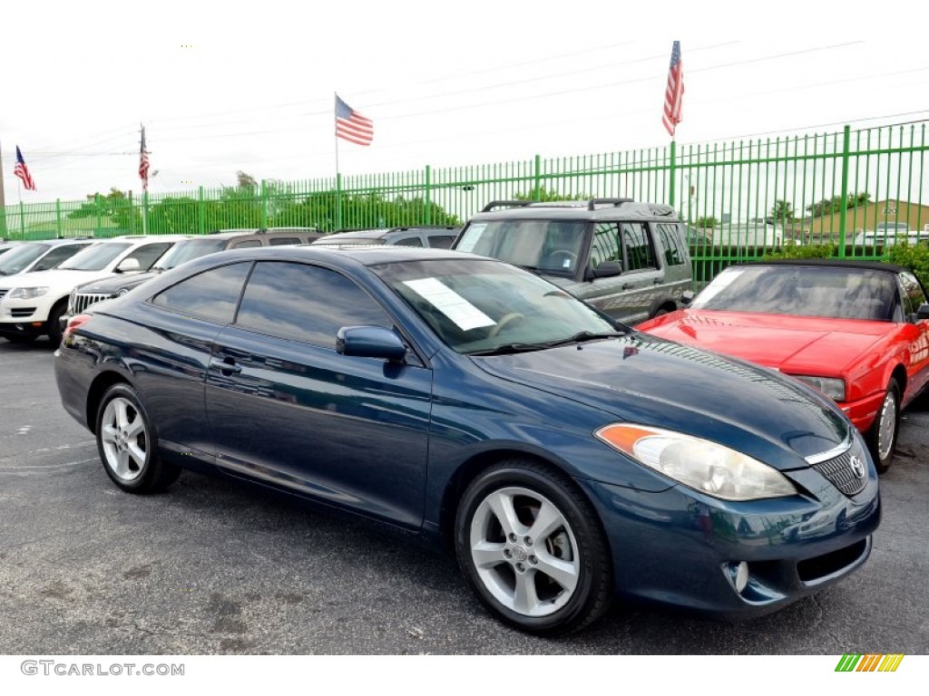 2006 Solara SLE V6 Coupe - Oceanus Blue Pearl / Ivory photo #6