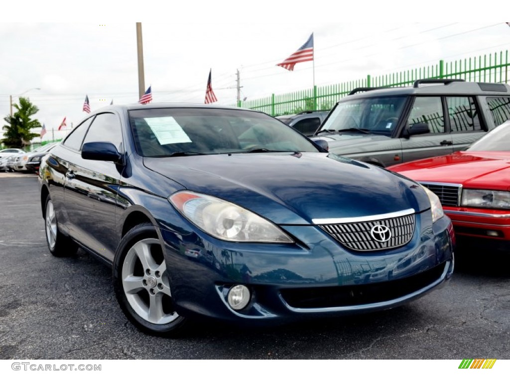 2006 Solara SLE V6 Coupe - Oceanus Blue Pearl / Ivory photo #23